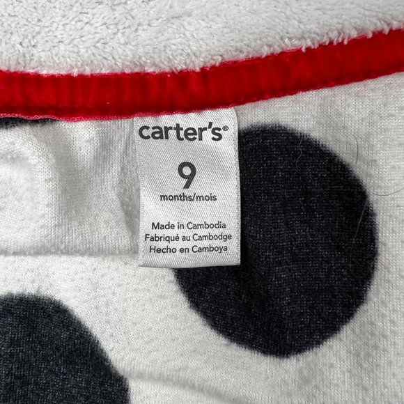 Carter's Polka Dot Infant Baby Vest Sz 9M  Red Bows - Picture 3 of 5